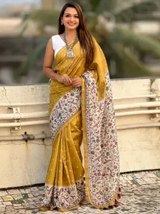 SGF11 Kalamkari Woven Design Pure Cotton Saree