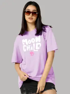 TQH Women Printed Drop-Shoulder Sleeves T-shirt