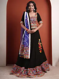 Utsav Fashion Ethnic Motifs Embroidered Ready to Wear Lehenga & Blouse With Dupatta