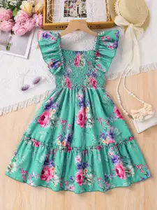 INCLUD Floral Print Fit & Flare Dress