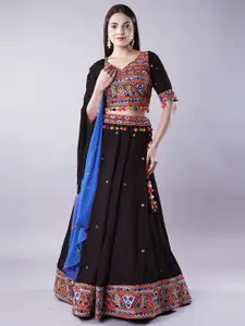 Utsav Fashion Embroidered Thread Work Ready to Wear Lehenga & Blouse With Dupatta