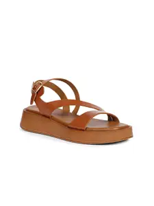 Viviblu Women Solid Leather Platform Sandals