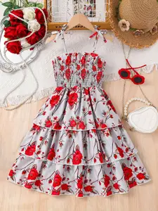 INCLUD Girls Floral Print Fit & Flare Dress