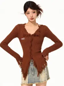 KPOP Women Striped Sweaters
