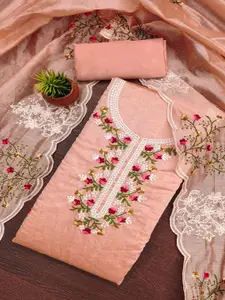 Peachmode Embroidered Unstitched Dress Material