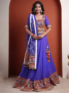 Utsav Fashion Embroidered Mirror Work Ready to Wear Lehenga & Blouse With Dupatta