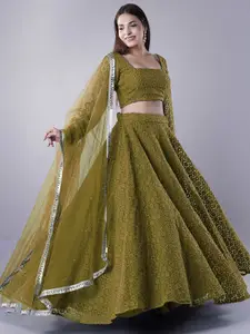 Utsav Fashion Embroidered Thread Work Ready to Wear Lehenga & Blouse With Dupatta