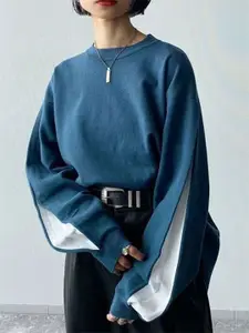 Outzidr Women Round Neck Sweatshirt