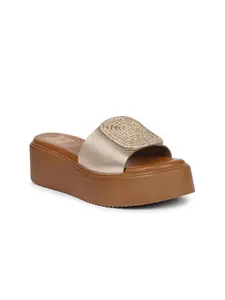 Viviblu Women Solid Leather Regular Flatform Sandals