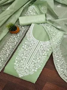 Peachmode Floral Embroidered Unstitched Dress Material