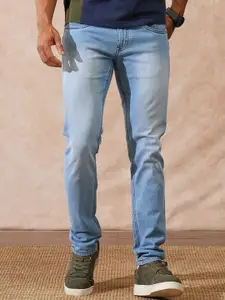 WROGN Men Comfort Skinny Fit Mid-Rise Heavy Fade Jeans