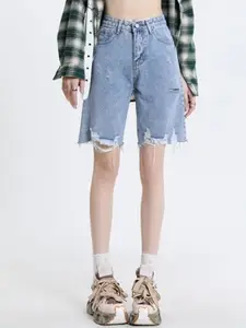 KPOP Women Regular Fit Cotton Shorts