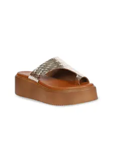 Viviblu Leather Women Open Toe Flatform Sandals