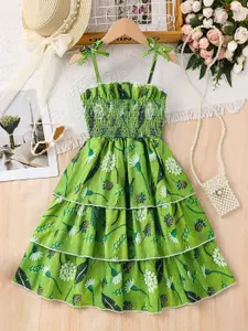 INCLUD Girls Floral Printed Fit & Flare Dress