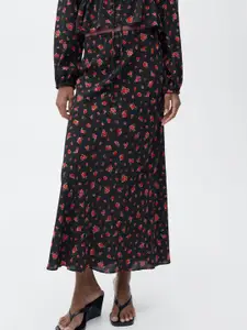 MANGO Floral Print Maxi Skirt