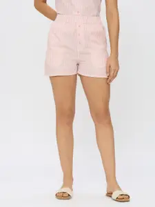 AMMARZO Women Cotton Seersucker Stripe Short