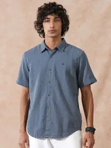 WROGN Cutaway Collar Comfort Slim Fit Cotton Casual Shirt