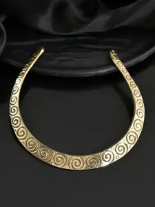 Silvermerc Designs Brass Gold-Plated Spiral Necklace