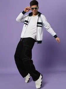 The Roadster Lifestyle Co Men Colourblocked Cotton Hooded Sweatshirt