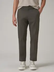 Banana Club Men Regular Fit Dark Grey Cotton Trouser