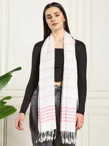HANDICRAFT PALACE Women Striped Tasselled Scarf