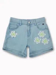 Gini and Jony Girls Floral Denim Denim Shorts
