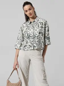 CORSICA Women Floral Semi Sheer Printed Casual Shirt