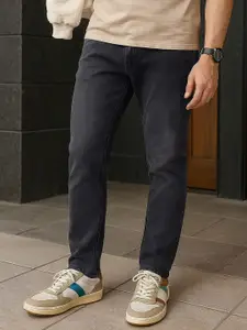 WROGN Men Comfort Regular Fit Mid-Rise Light Fade Jeans