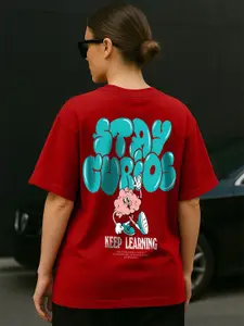 JUNEBERRY Women Typography Printed T-shirt