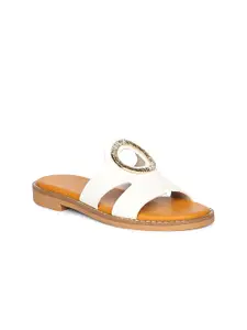 Viviblu Women Embellished Open Toe Flats with Western - Embellished