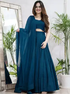 Mitera Embroidered Sequinned Semi-Stitched Lehenga & Unstitched Blouse With Dupatta