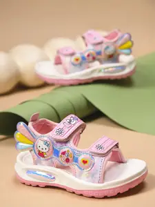 KATS Girls Printed Velcro Sandals