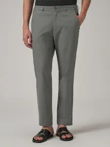 Banana Club Men Stone Grey Original Regular Fit Cotton Trouser