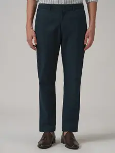 Banana Club Men Navy Blue Cotton Trouser
