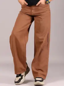 V-Mart Girls Regular Fit Mid-Rise Light Fade Jeans