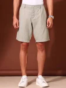 U.S. Polo Assn. Men Striped Slim Fit Chino Shorts Technology