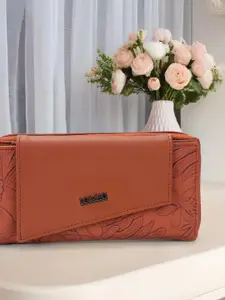 Mochi Women Floral Textured Zip Around Wallet