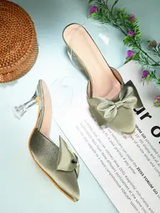 Froh Feet Women Kitten Pumps With Bows