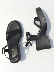 Monrow Women Marley Black wedge Heels