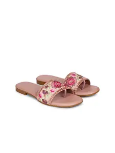 dbcooper Women Embellished Open Toe Flats