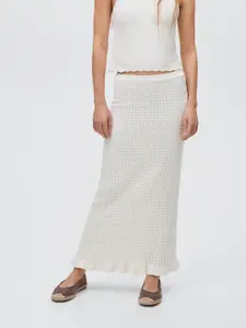 MANGO Self-Design Knitted Maxi Skirt