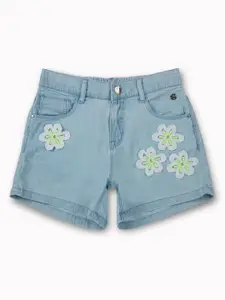 Gini and Jony Girls Floral Denim Denim Shorts