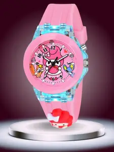ON TIME OCTUS Girls Printed Dial & Straps Analog Multicolor Led Watch