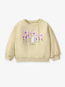 YK Girls Printed Sweatshirt