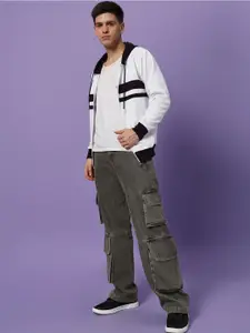 The Roadster Lifestyle Co.Men Colorblocked Zipper Hoodie