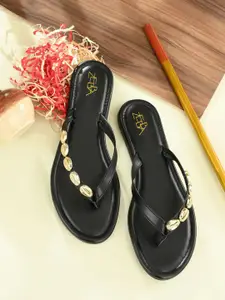 Zebba Women T-Strap Flats