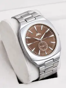 ON TIME OCTUS Men Brass Dial & Stainless Steel Bracelet Style Straps Analogue Watch MT-814