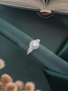 Saraf RS Jewellery Stone-Studded Adjustable Finger Ring