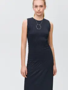 MANGO Drop-Waist Smocked Pure Cotton Maxi Dress