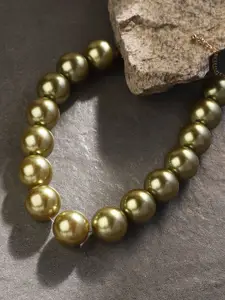 SOHI Gold-Plated Beaded Majest Collar Necklace